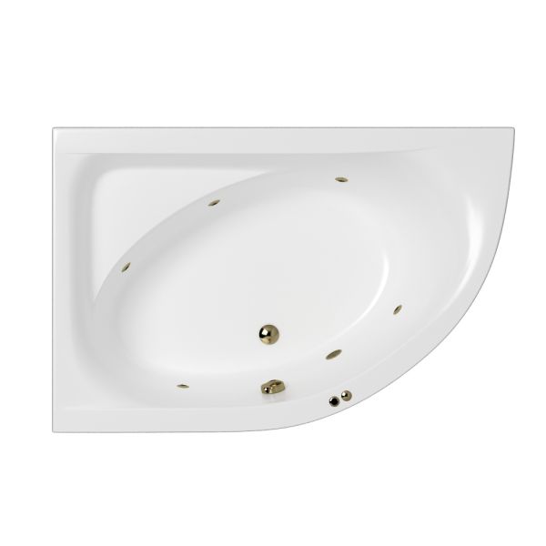 Гидромассажная ванна WHITECROSS Aquarella 0108.170110.100.SOFT.BR левая 170x110 см Soft бронза