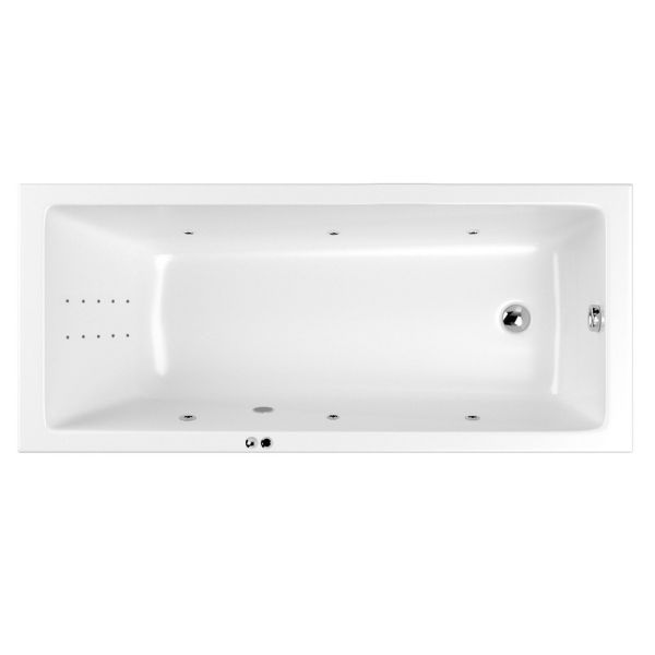 Гидромассажная ванна WHITECROSS Wave Slim 0111.150070.100.LINENANO.CR 150x70 см Line Nano хром