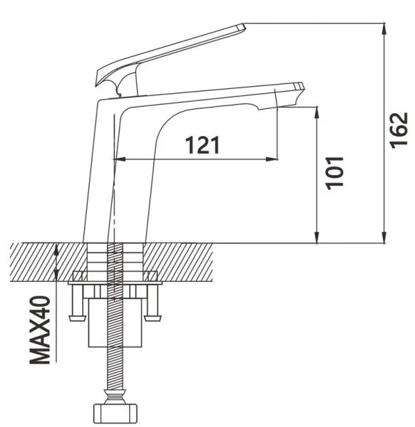 Смеситель для раковины Shevanik S8001 хром
