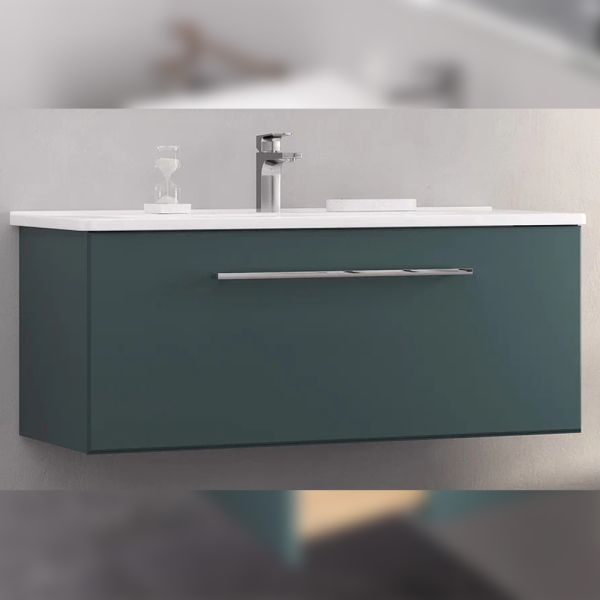 Тумба под раковину подвесная Velvex Posse tp.POS.OSK.105.1Y верде, 105 см