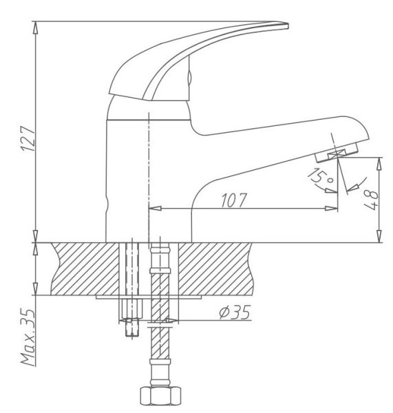 Смеситель для раковины Haiba HB1003 хром