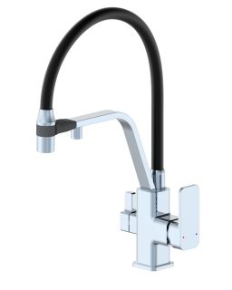 Смеситель для кухни Wonzon & Woghand WW-88458013-CR с гибким изливом и подключением фильтра хром Смеситель для кухни Wonzon & Woghand WW-88458013-CR с гибким изливом и подключением фильтра хром