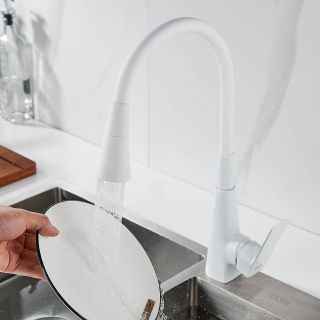 Смеситель для кухни Shevanik S543C-1 белый Смеситель для кухни Shevanik S543C-1 белый
