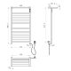 Полотенцесушитель электрический Wonzon & Woghand Frankfurt WW-1029-GM 48x90 см тёмный графит