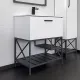 Тумба с раковиной Comforty Бредфорд  00-00013442 75.5 см белый графит