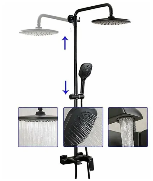 Душевая стойка Gappo G2450 чёрный Душевая стойка Gappo G2450 чёрный