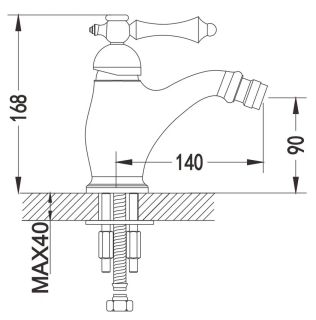 Смеситель для биде Rose R0107Q бронза Смеситель для биде Rose R0107Q бронза