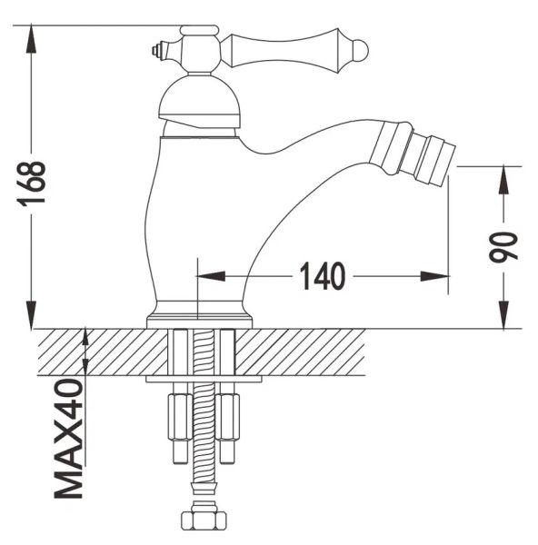 Смеситель для биде Rose R0107Q бронза Смеситель для биде Rose R0107Q бронза
