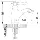 Смеситель для биде Rose R0107 хром Смеситель для биде Rose R0107 хром