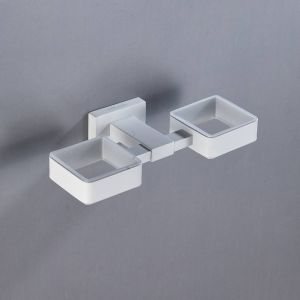 Стакан для ванной комнаты двойной Shevanik SG5622C белый