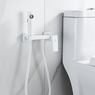 Гигиенический душ со смесителем Rose R1805C-1 белый Гигиенический душ со смесителем Rose R1805C-1 белый