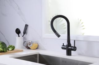 Смеситель для кухни Paulmark Salix Sa213419-418 чёрный металлик Смеситель для кухни Paulmark Salix Sa213419-418 чёрный металлик