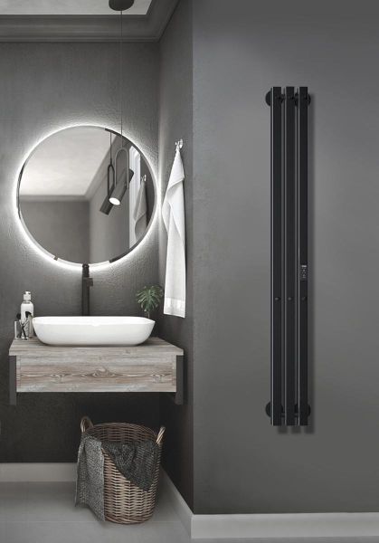Полотенцесушитель электрический Indigo Style Pro LSPRE120-13BRRt 120x13 см чёрный муар