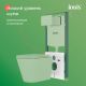 Комплект унитаз с инсталляцией IDDIS Бэйсик (Basic) BASC030i73 клавиша смыва белая