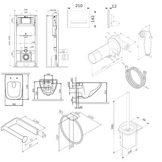 Комплект унитаза с инсталляцией  AM.PM  Inspire 2.0 CK50GG черный Комплект унитаза с инсталляцией  AM.PM  Inspire 2.0 CK50GG черный