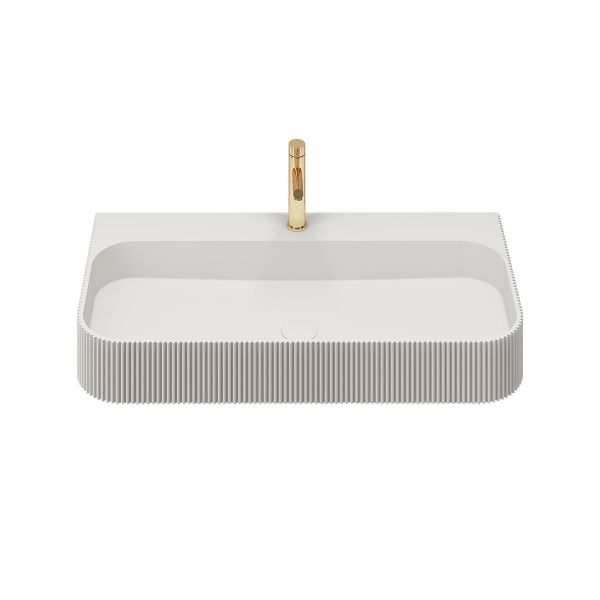 Раковина Solid Surface Vincea VWB-6SG75MW, 750*460*120, подвесная, цвет белый матовый