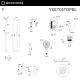Душевой комплект WHITECROSS Y YSET05TOPBL чёрный матовый