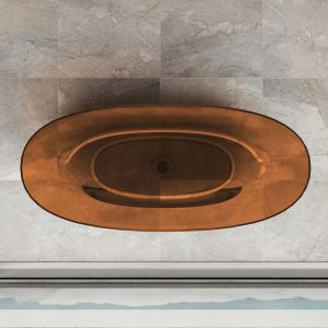 Ванна прозрачная Vincea VBT-6T01BR, янтарь