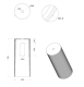 Пьедестал для раковины Armadi Art Sole Corian 801-Base-Rib-D Delmar