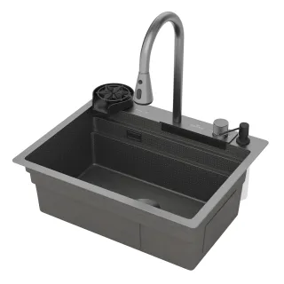 Кухонная мойка RoxenBath Stage Plus 60-BS Plus 560250-60-BS графит текстурное покрытие