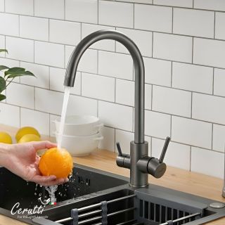 Смеситель для кухни Ceruttispa АНИЭЛЛО GG (ANIELLO GG) CT12090 графит