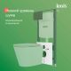 Комплект унитаз с инсталляцией IDDIS Бэйсик (Basic) BASC020i73 клавиша смыва чёрная