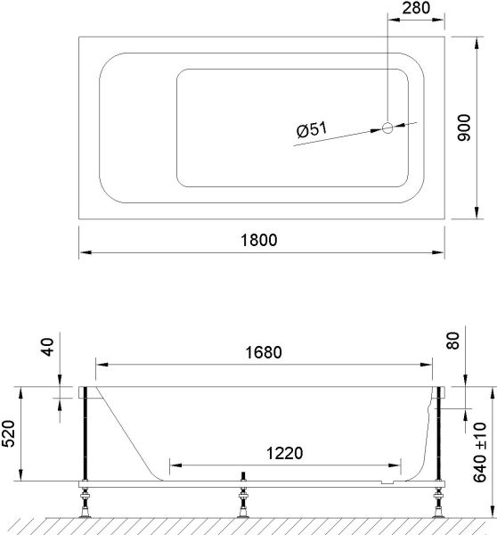 Каркас для ванны Royal Bath Accord 180см RB627100K Каркас для ванны Royal Bath Accord 180см RB627100K