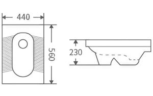 Чаша Генуя SantiLine SL-5040 белый