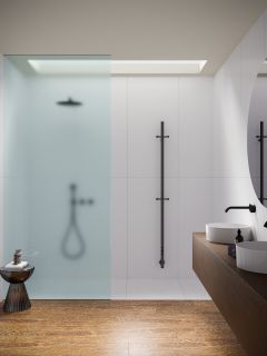 Полотенцесушитель электрический AQUAme AQM3151MB 20x170 см чёрный матовый