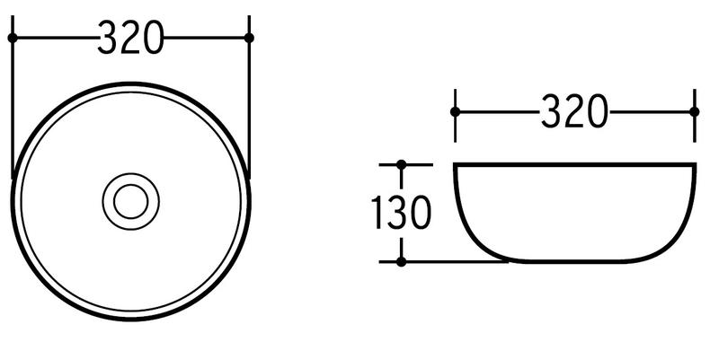 Накладная раковина Charus Emilia 700-013B 32см чёрный