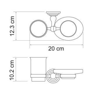 Wasserkraft Ammer K-7026 Держатель стакана и мыльницы Wasserkraft Ammer K-7026 Держатель стакана и мыльницы