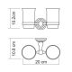 Wasserkraft Ammer K-7028D Подстаканник двойной стеклянный Wasserkraft Ammer K-7028D Подстаканник двойной стеклянный
