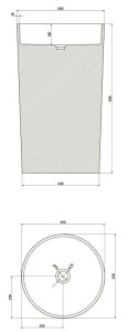 Напольная раковина NT Bagno Bravo NT703 50см белый матовый
