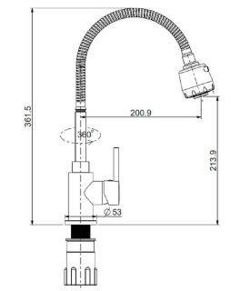 Смеситель для кухни Splenka S201.47 хром