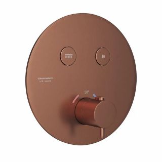 Встраиваемый смеситель для душа Kerama Marazzi Eterna 70426EXKM.59.067 с термостатом кнопочный брашированная медь Встраиваемый смеситель для душа Kerama Marazzi Eterna 70426EXKM.59.067 с термостатом кнопочный брашированная медь