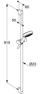 Душевой гарнитур Kludi Dive S 6891039-00 чёрный матовый