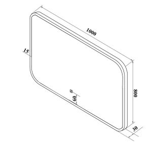 Зеркало RUNO с подсветкой 1000х800 Руан Led (00-00001290) Зеркало RUNO с подсветкой 1000х800 Руан Led (00-00001290)