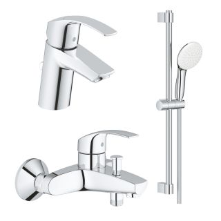Комплект смесителей для ванны  GROHE BauEdge 129153 хром