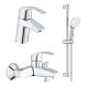 Комплект смесителей для ванны  GROHE BauEdge 129153 хром