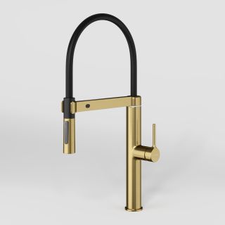 Смеситель для кухни WasserKRAFT A8887 с гибким изливом тёмное золото матовое