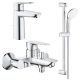 Комплект смесителей для ванны  GROHE BauEdge 1000180 хром