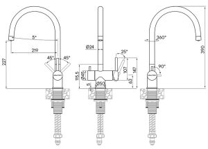Смеситель для кухни Paulmark Heller He213218-431 белый матовый