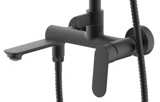 Душевая стойка Azario Alanti AZ-K2332-1B чёрный матовый