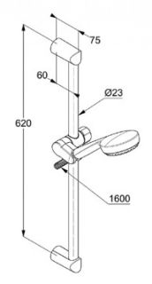 Душевой гарнитур Kludi Logo хром 6836305-00 Душевой гарнитур Kludi Logo хром 6836305-00