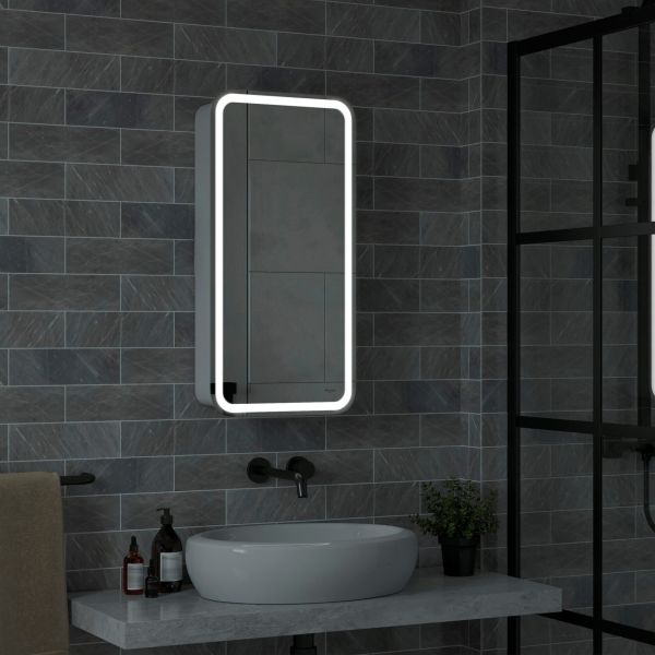 Зеркало-шкаф Reflexion Circle 40R RF2104SR с подсветкой 40х80