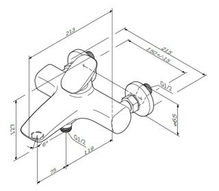Смеситель Am.pm Spirit V2.0 F70A10000 для ванны
