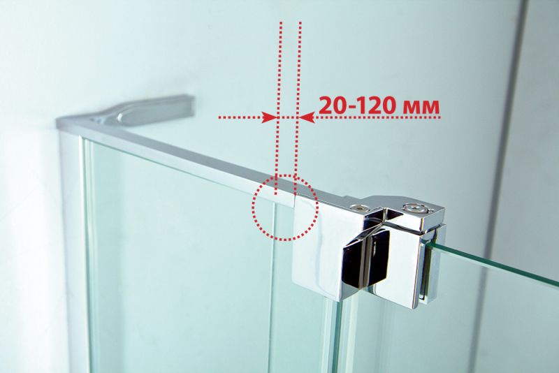 Душевая дверь в нишу CEZARES SLIDER-B-1-80/90-BR-Cr