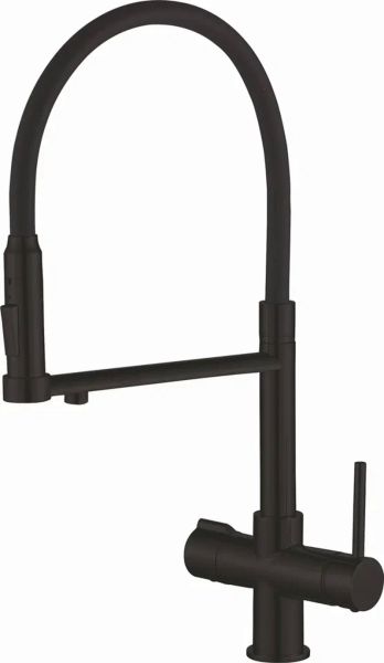 Смеситель для кухни Rose R758H чёрный матовый Смеситель для кухни Rose R758H чёрный матовый