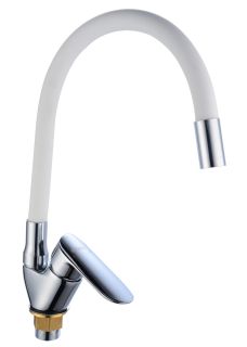 Смеситель для кухни BOOU B8274-10F-E306A хром/белый Смеситель для кухни BOOU B8274-10F-E306A хром/белый
