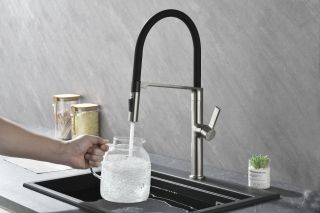 Смеситель для кухни Paulmark Barrel Ba214029-BS нержавеющая сталь Смеситель для кухни Paulmark Barrel Ba214029-BS нержавеющая сталь